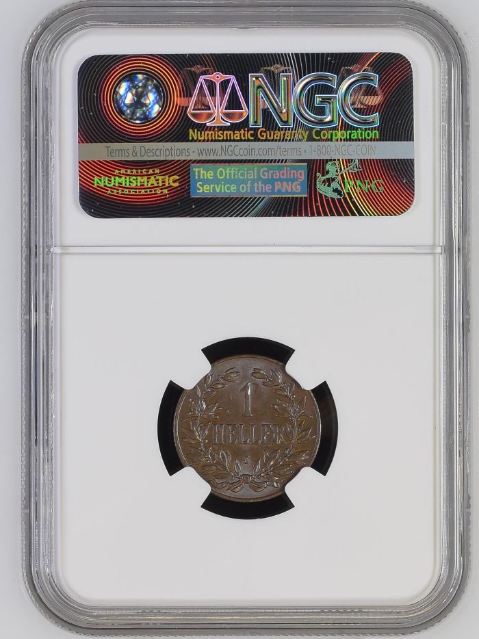 German East Africa Heller 1912 J NGC MS64BN 0151811German East Africa Heller 1912 J NGC MS64BN 0151811 - Image 2