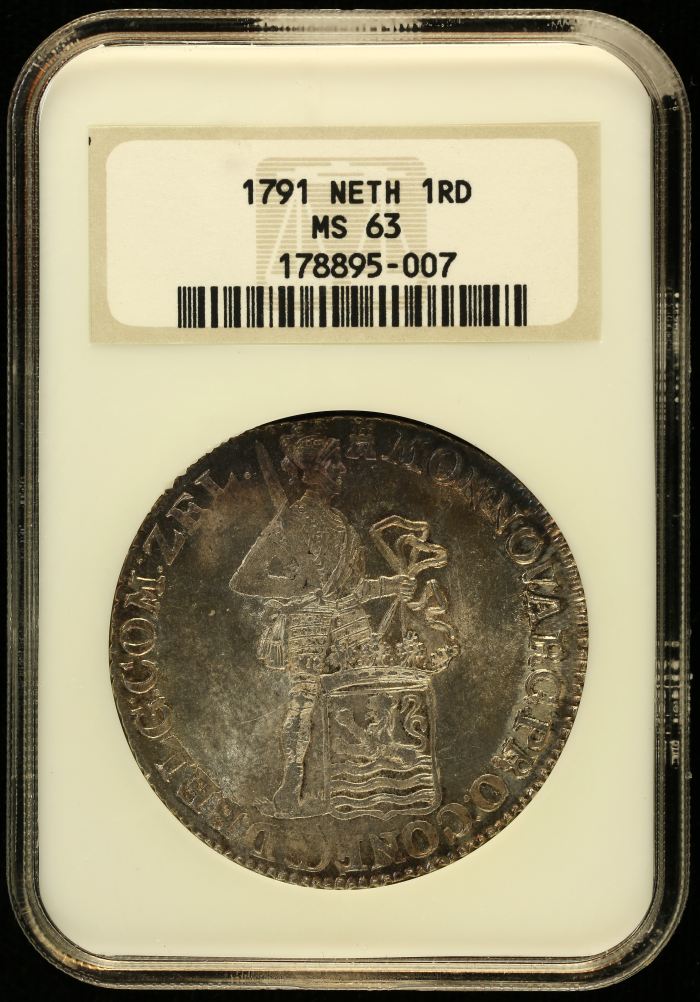 Netherlands Riksdaler 1791 NGC MS63 0151817Netherlands Riksdaler 1791 NGC MS63 0151817