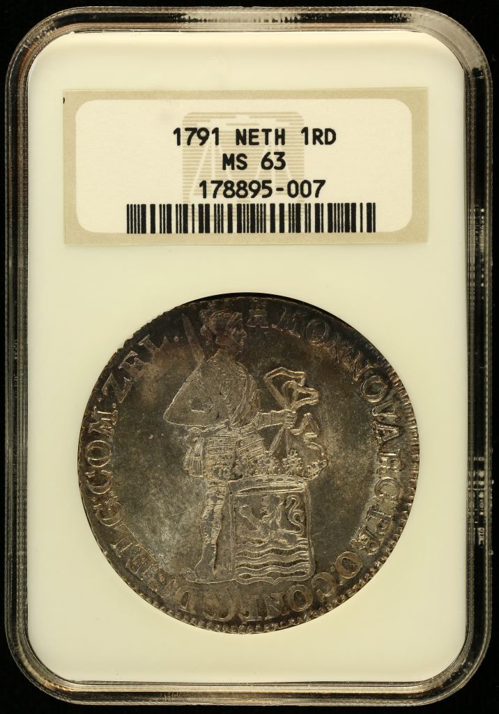 Netherlands Riksdaler 1791 NGC MS63 0151817