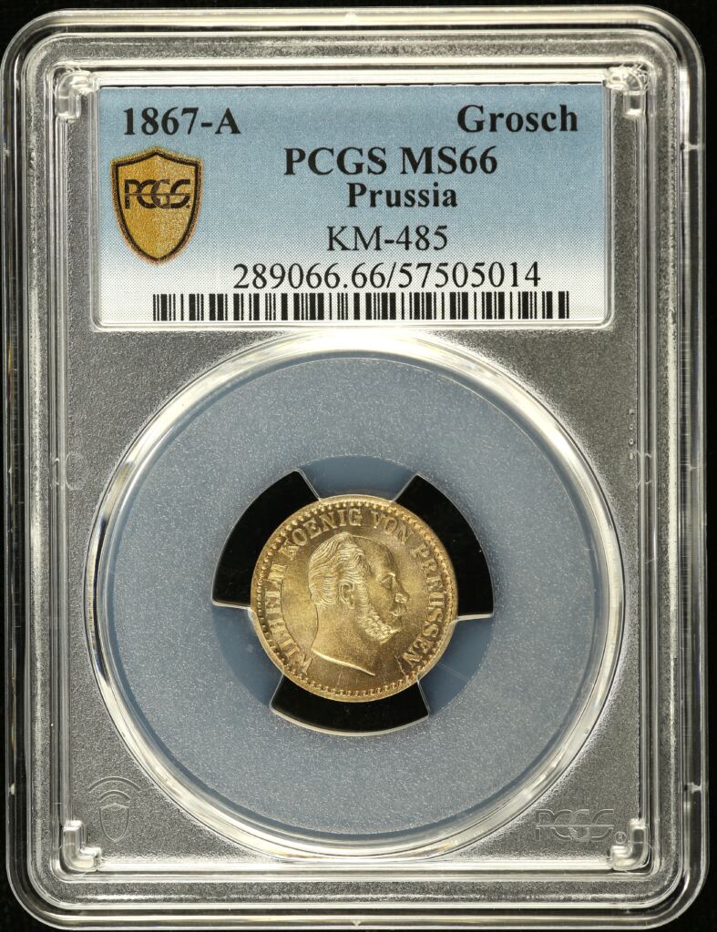 Germany Silver Groschen 1867 A KM-485 PCGS MS66 0151847