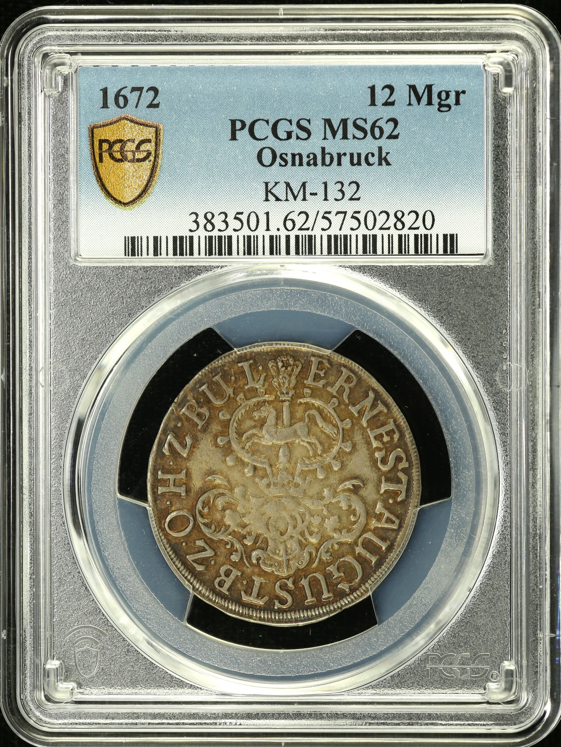 Germany 12 Mariengroschen 1672 KM-132 PCGS MS62 0151850