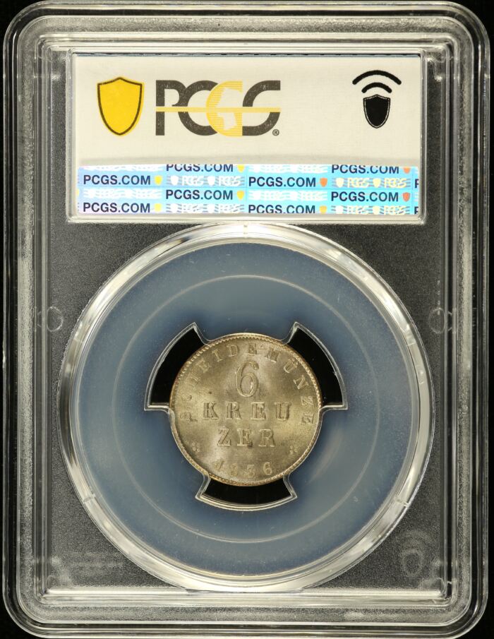 Germany 6 Kreuzer 1836 PCGS MS64 0151851Germany 6 Kreuzer 1836 PCGS MS64 0151851 - Image 2