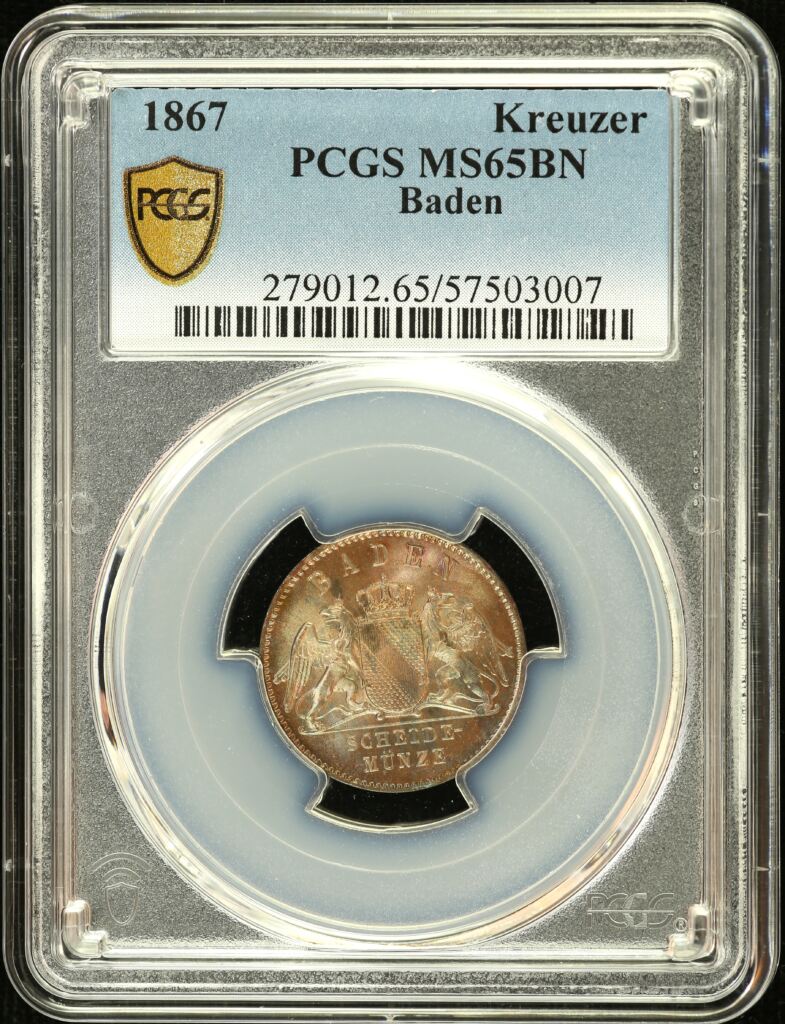 Germany Kreuzer 1867 PCGS MS65BN 0151853