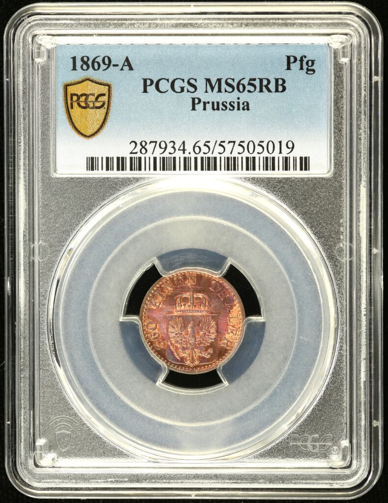 Germany Pfennig 1869 A PCGS MS65RB 0151856