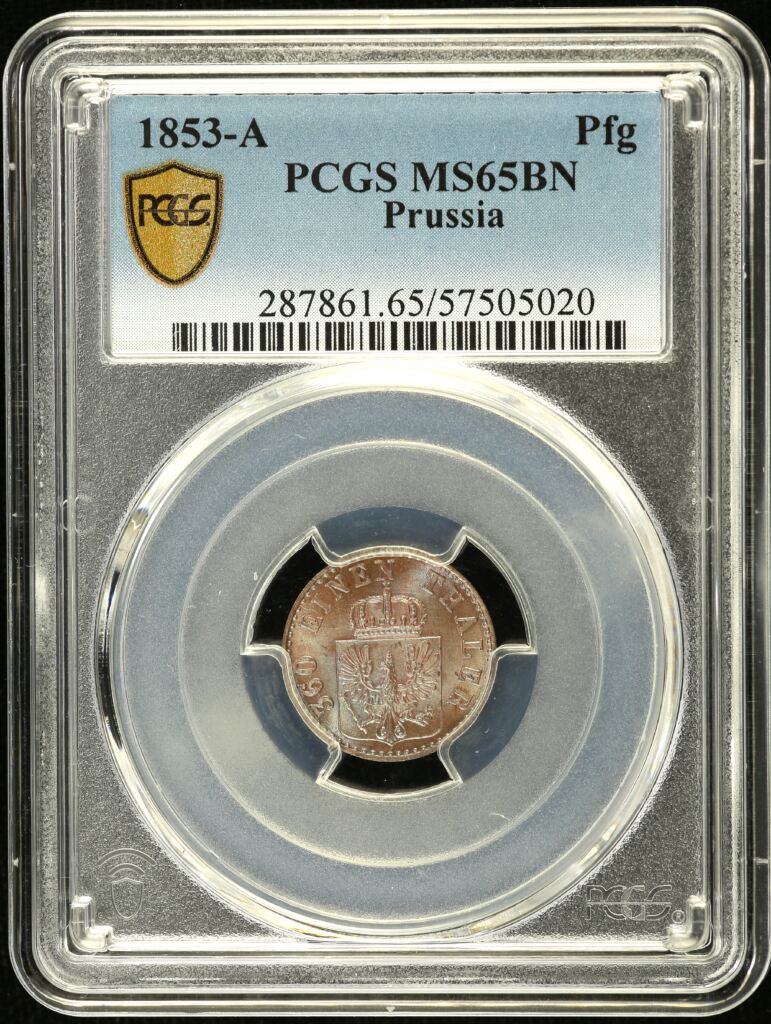 Germany Pfennig 1853 A PCGS MS65BN 0151861