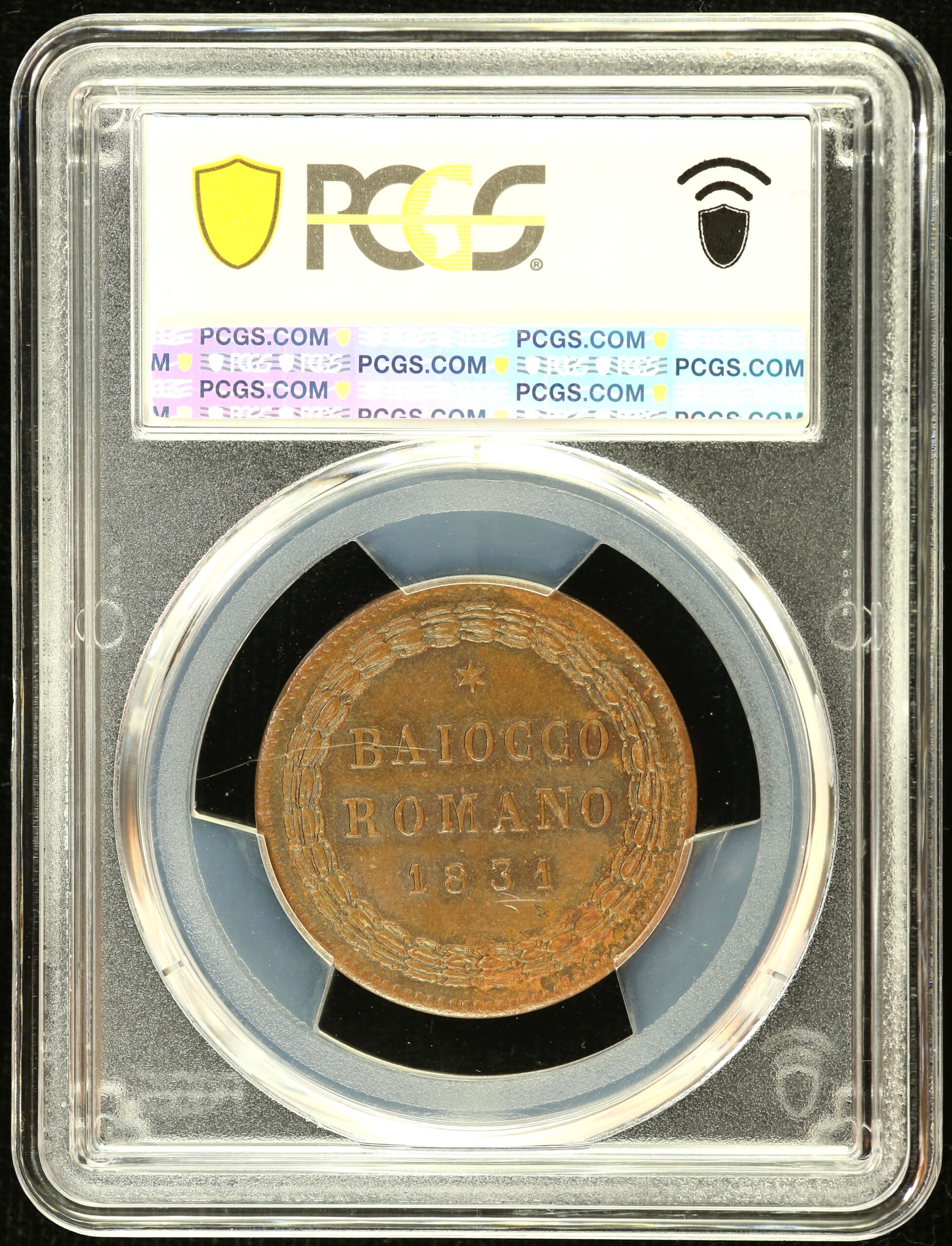 Europe  Italy/San Marino/Vatican  World Coins Italy/San Marino/Vatican Baiocco 1831 R KM-1314 PCGS MS63BN 0151870 Italy/San Marino/Vatican Baiocco 1831 R KM-1314 PCGS MS63BN 0151870Italy/San Marino/Vatican Baiocco 1831 R KM-1314 PCGS MS63BN 0151870 - Image 2