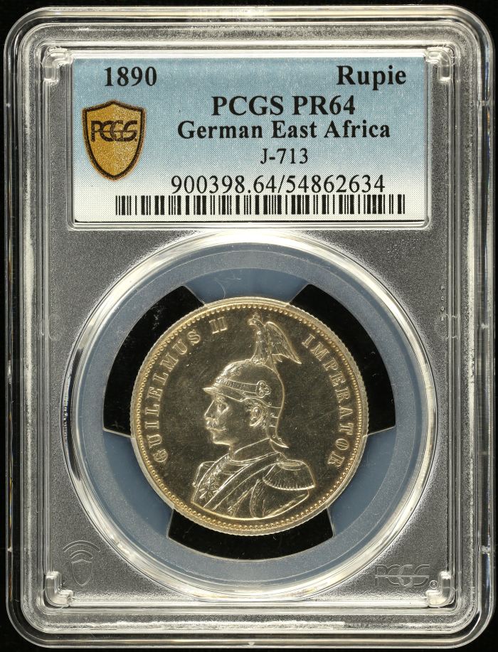 German East Africa Rupie 1890 PCGS PR64 0151890German East Africa Rupie 1890 PCGS PR64 0151890