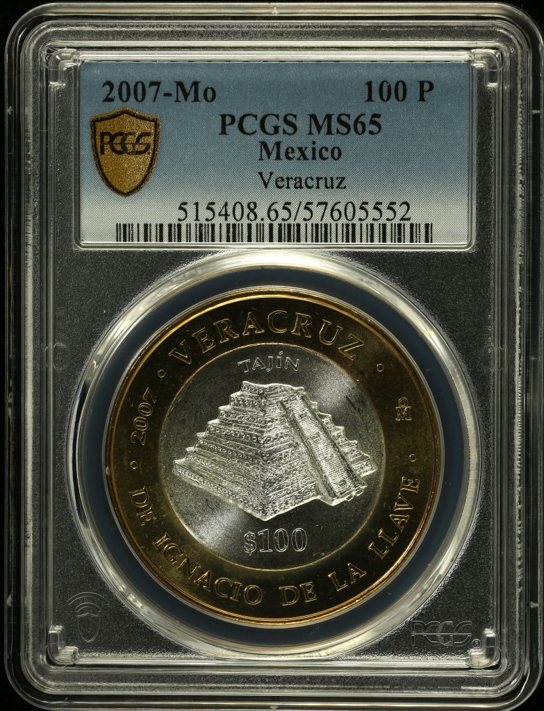 Modern Silver & Minors 100 Peso 2007 Mo PCGS MS65 0151997