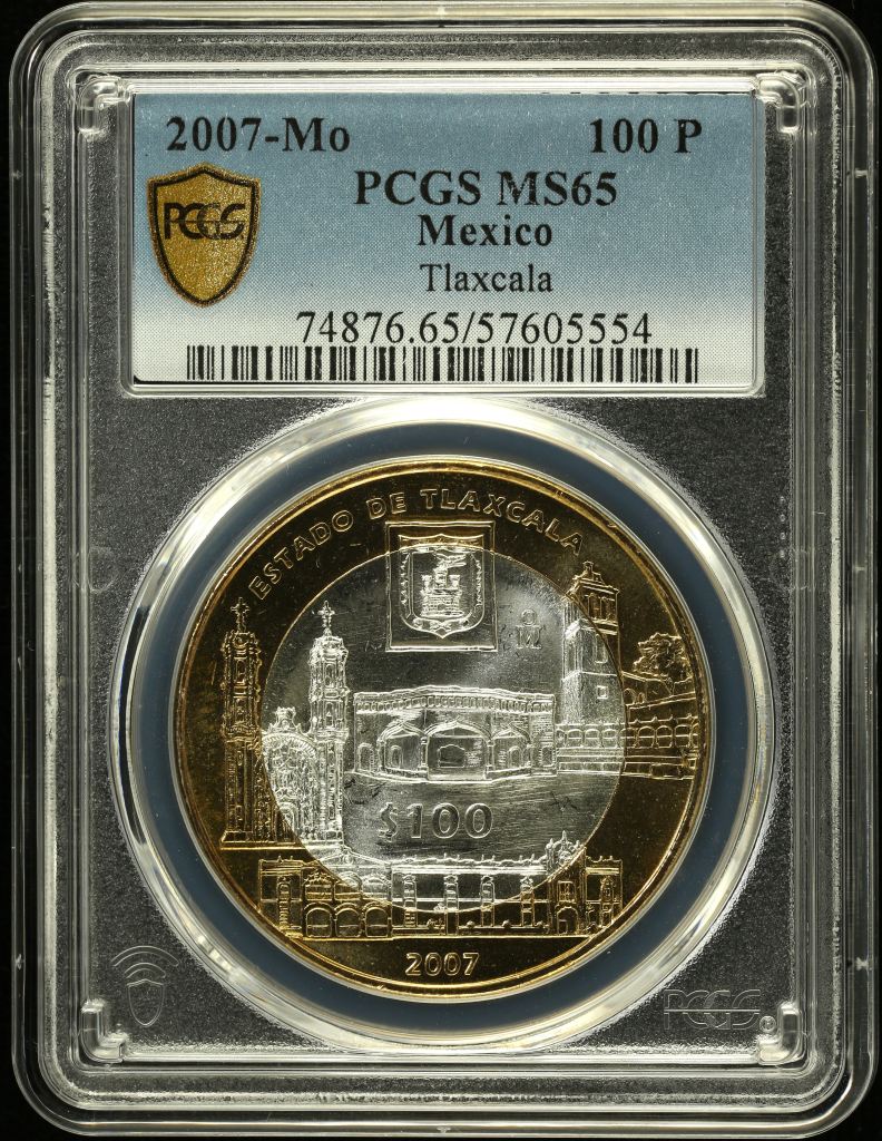 Modern Silver & Minors 100 Peso 2007 Mo PCGS MS65 0151999