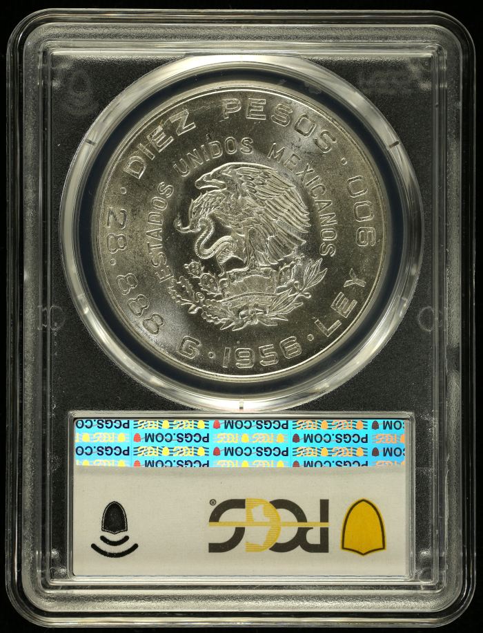 Modern Silver & Minors 10 Peso 1956 Mo PCGS MS65 0152057Modern Silver & Minors 10 Peso 1956 Mo PCGS MS65 0152057 - Image 2