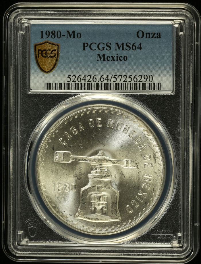 Modern Silver & Minors Onza 1980 Mo PCGS MS64 0152079Modern Silver & Minors Onza 1980 Mo PCGS MS64 0152079