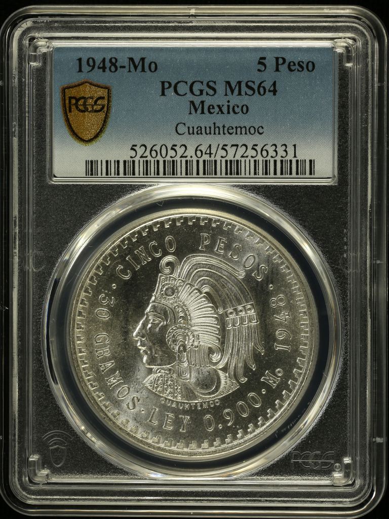 Modern Silver & Minors 5 Peso 1948 Mo PCGS MS64 0152086