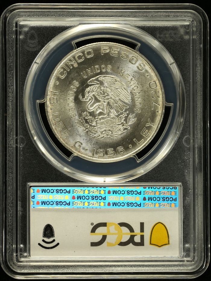 Modern Silver & Minors 5 Peso 1956 Mo PCGS MS64 0152096Modern Silver & Minors 5 Peso 1956 Mo PCGS MS64 0152096 - Image 2
