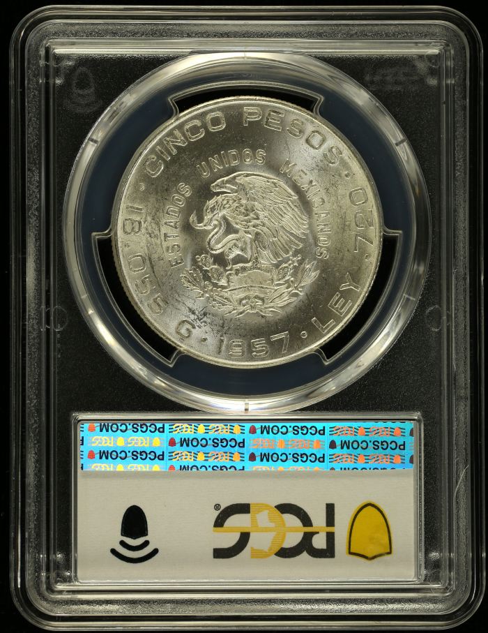 Modern Silver & Minors 5 Peso 1957 Mo PCGS MS64 0152109Modern Silver & Minors 5 Peso 1957 Mo PCGS MS64 0152109 - Image 2