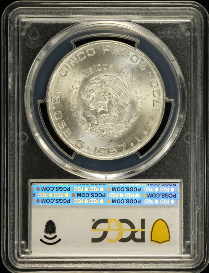Modern Silver & Minors 5 Peso 1957 Mo PCGS MS64 0152110Modern Silver & Minors 5 Peso 1957 Mo PCGS MS64 0152110 - Image 2