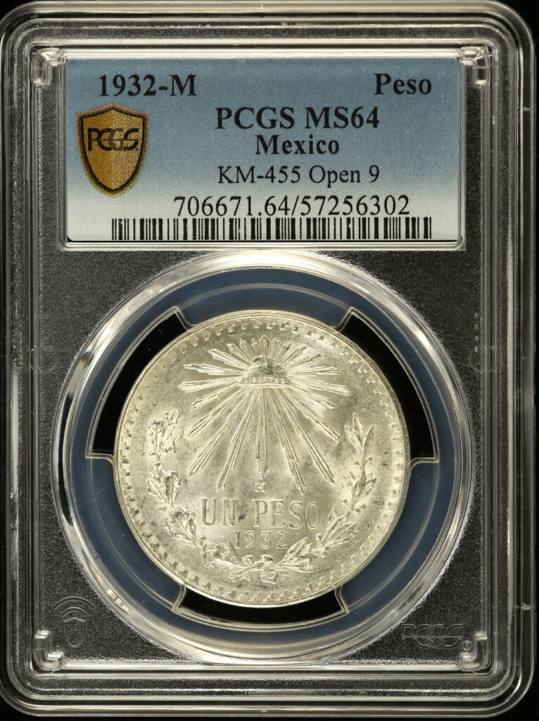 Modern Silver & Minors Peso 1932 M KM-455 PCGS MS64 0152127