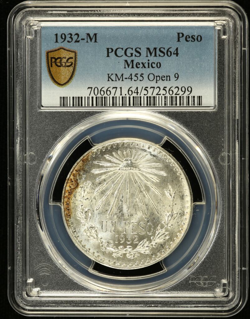Modern Silver & Minors Peso 1932 M KM-455 PCGS MS64 0152128