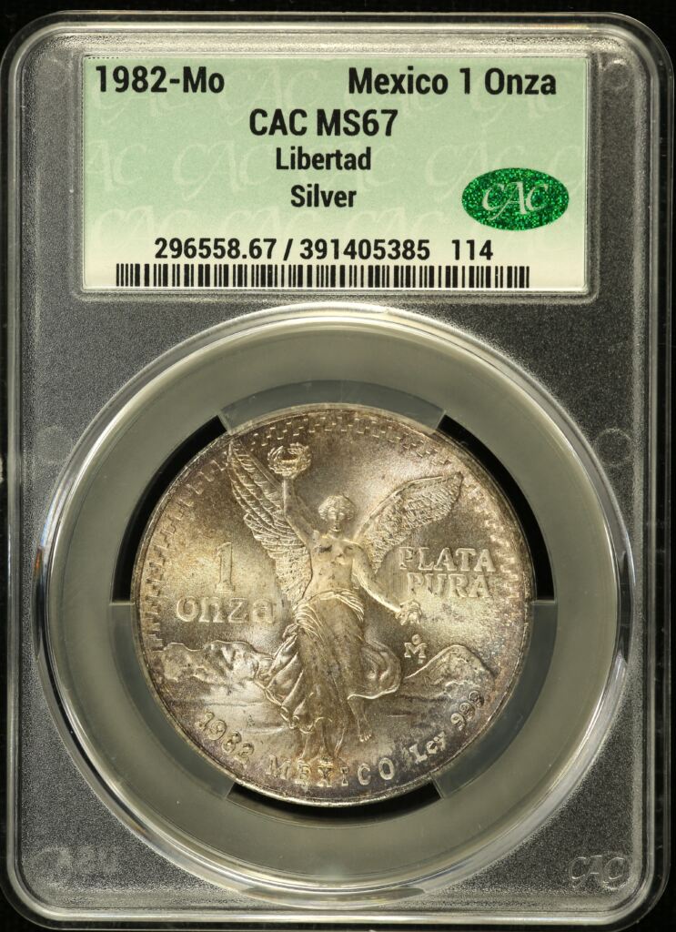 Modern Silver & Minors Onza 1982 Mo CAC MS67 0152204