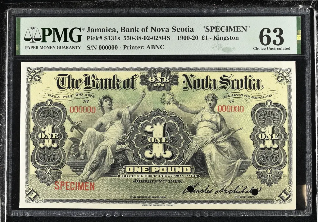 Jamaica Pound 1919 PMG Ch UNC63 Pick #S131s 0152349