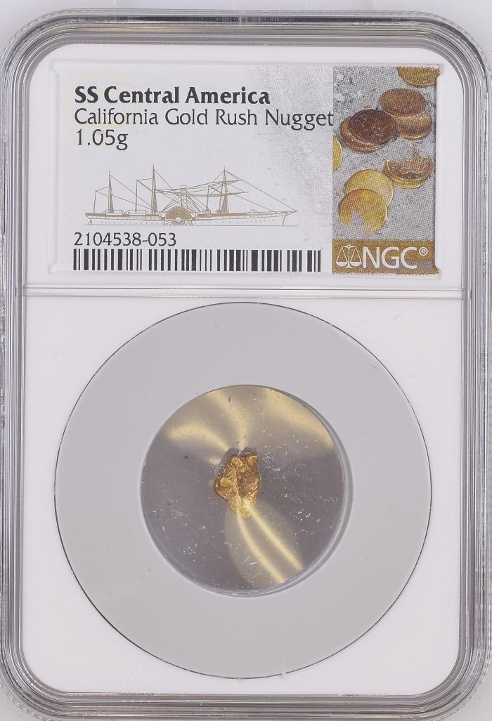 S.S. Central America (1857) California Gold Rush Nugget NGC 0152367S.S. Central America (1857) California Gold Rush Nugget NGC 0152367