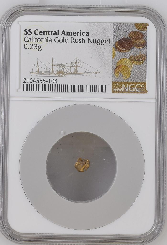 S.S. Central America (1857) California Gold Rush Nugget NGC 0152370S.S. Central America (1857) California Gold Rush Nugget NGC 0152370