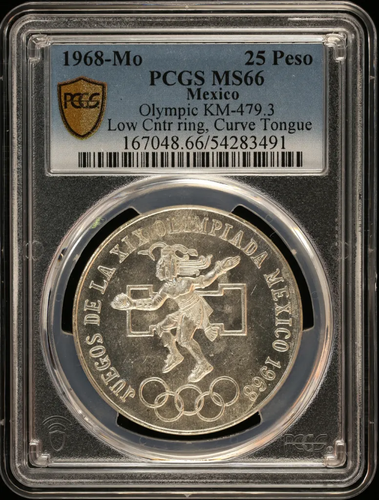 Modern Silver & Minors 25 Peso 1968 Mo PCGS MS66 KM-479.3 0152467