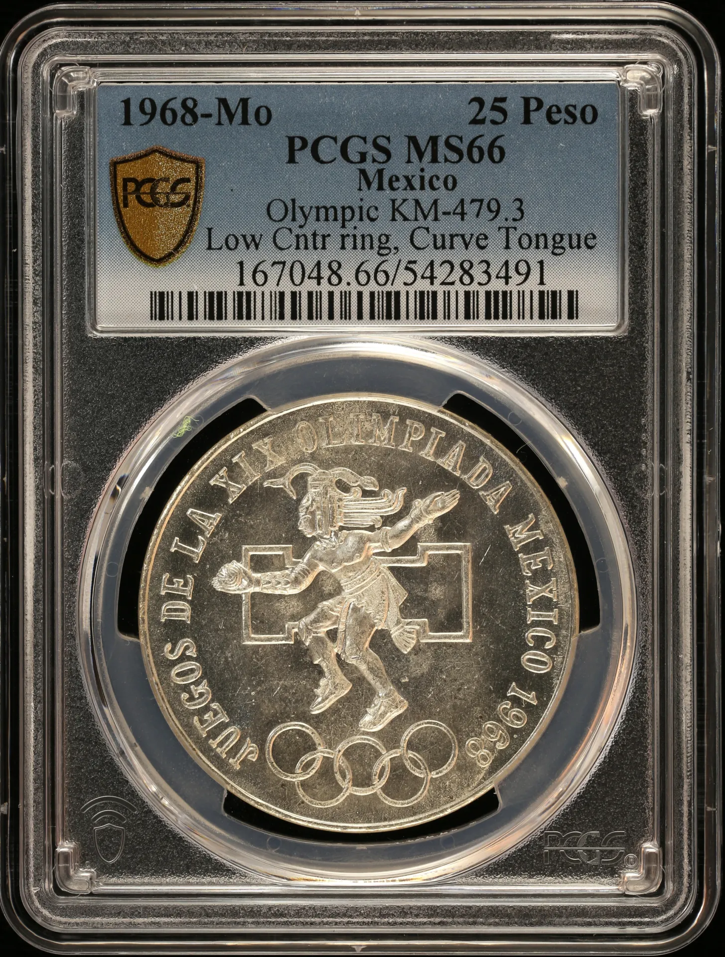 Modern Silver & Minors 25 Peso 1968 Mo PCGS MS66 KM-479.3 0152467