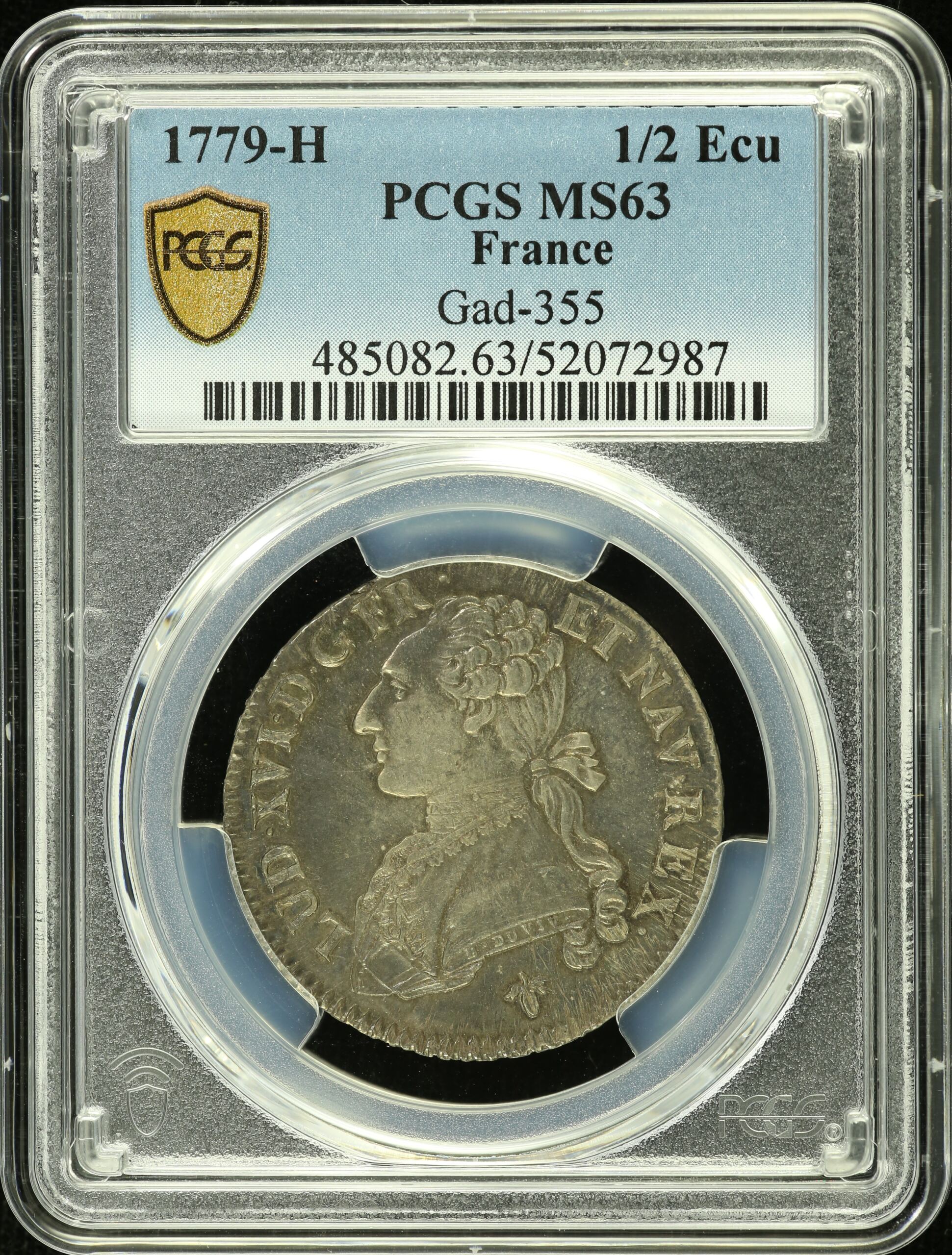 France 1/2 Ecu 1779 H Gad-355 PCGS MS63 0152536