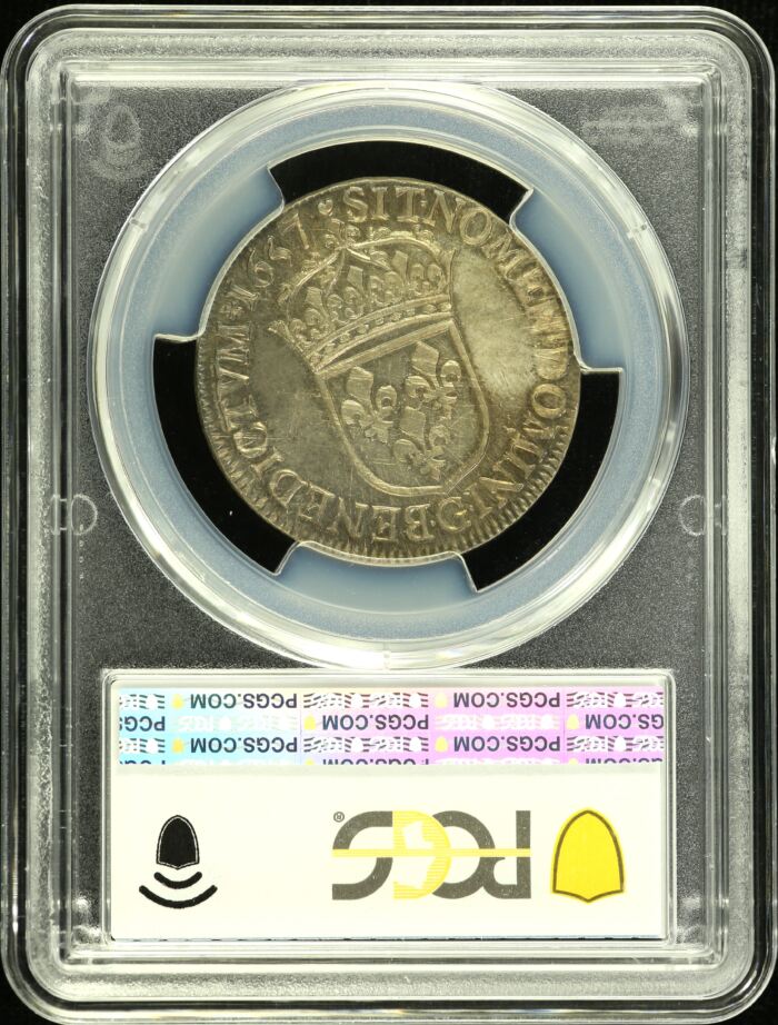 France 1/2 Ecu 1657 G PCGS MS62 0152543France 1/2 Ecu 1657 G PCGS MS62 0152543 - Image 2