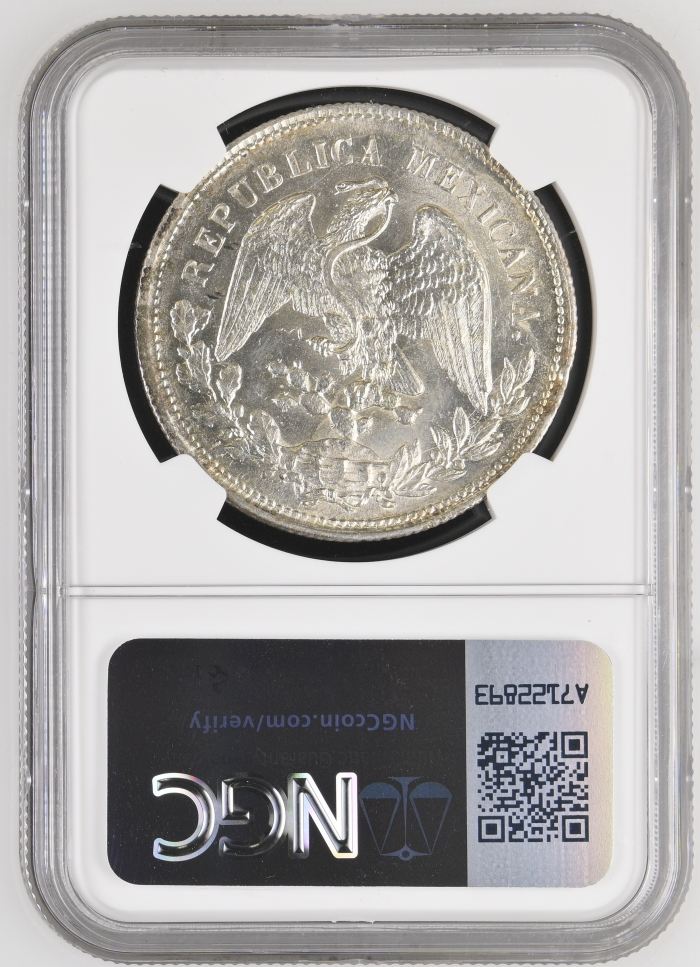 Republic Silver & Minors Peso 1904 Zs FZ NGC MS62 0152671Republic Silver & Minors Peso 1904 Zs FZ NGC MS62 0152671 - Image 2