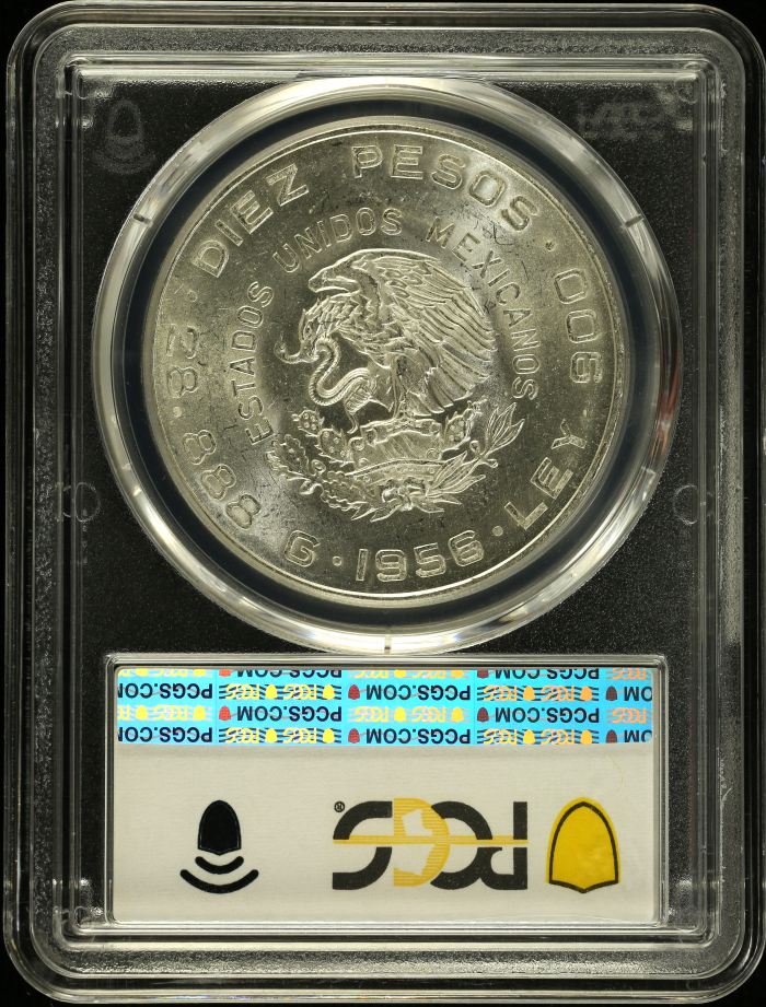 Modern Silver & Minors 10 Peso 1956 Mo PCGS MS63 0152034Modern Silver & Minors 10 Peso 1956 Mo PCGS MS63 0152034 - Image 2