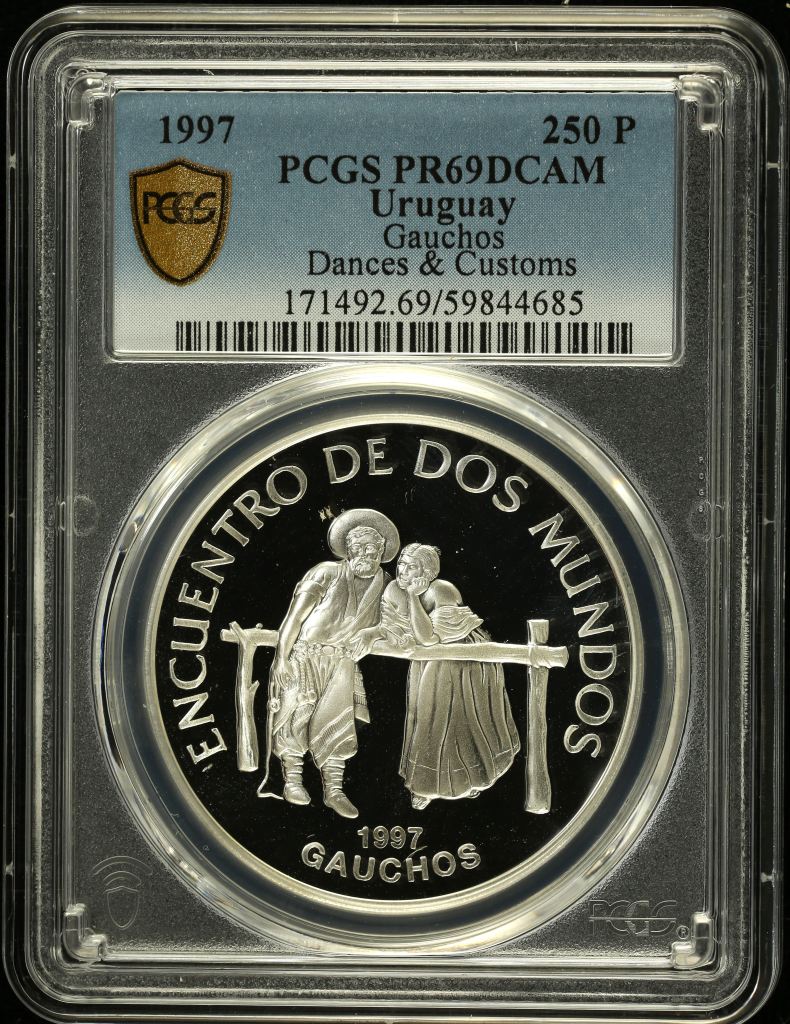 Uruguay 250 Peso 1997 PCGS PR69DCAM 0152157