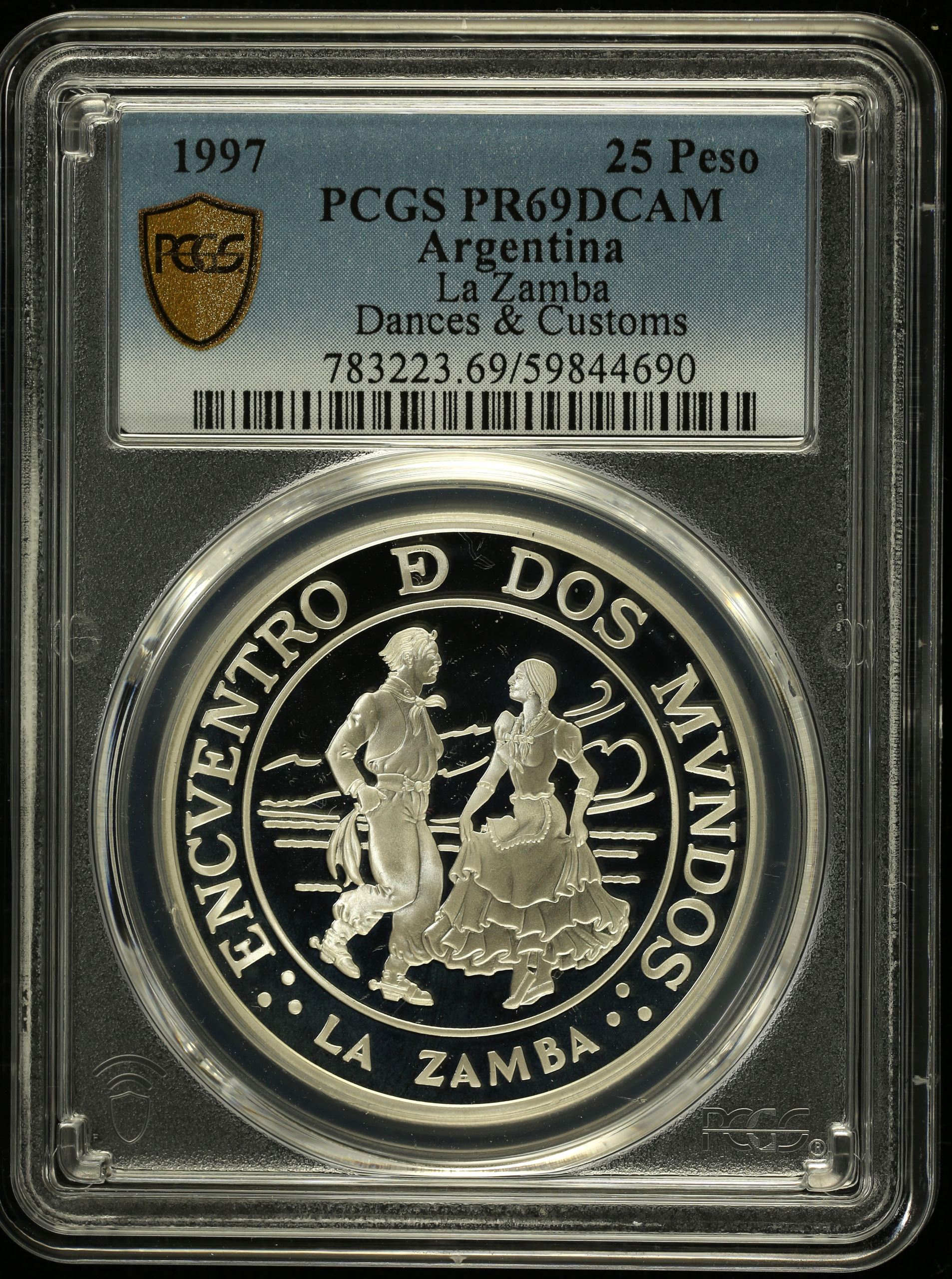 Argentina 25 Peso 1997 PCGS PR69DCAM 0152158