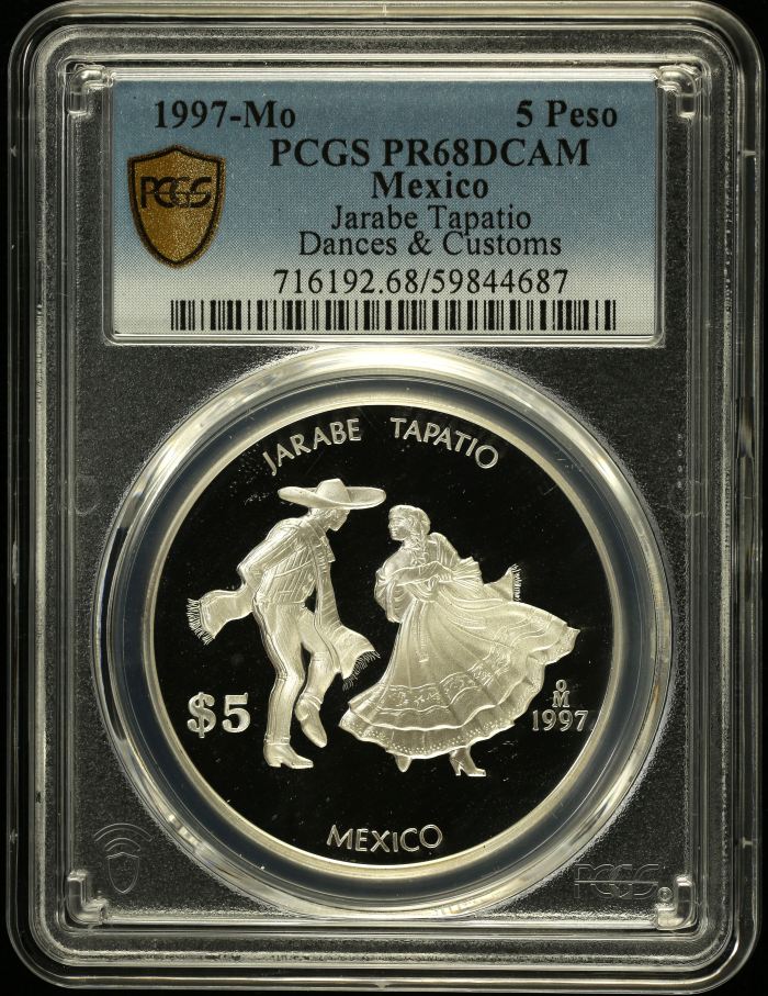 Modern Silver & Minors 5 Peso 1997 Mo PCGS PR68DCAM 0152165Modern Silver & Minors 5 Peso 1997 Mo PCGS PR68DCAM 0152165