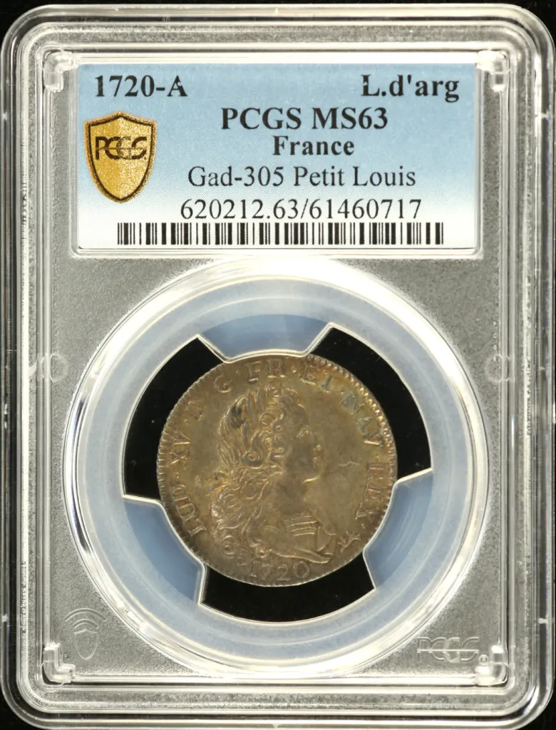 France United States Liard 1720 A PCGS MS63 Gad-305 0151745