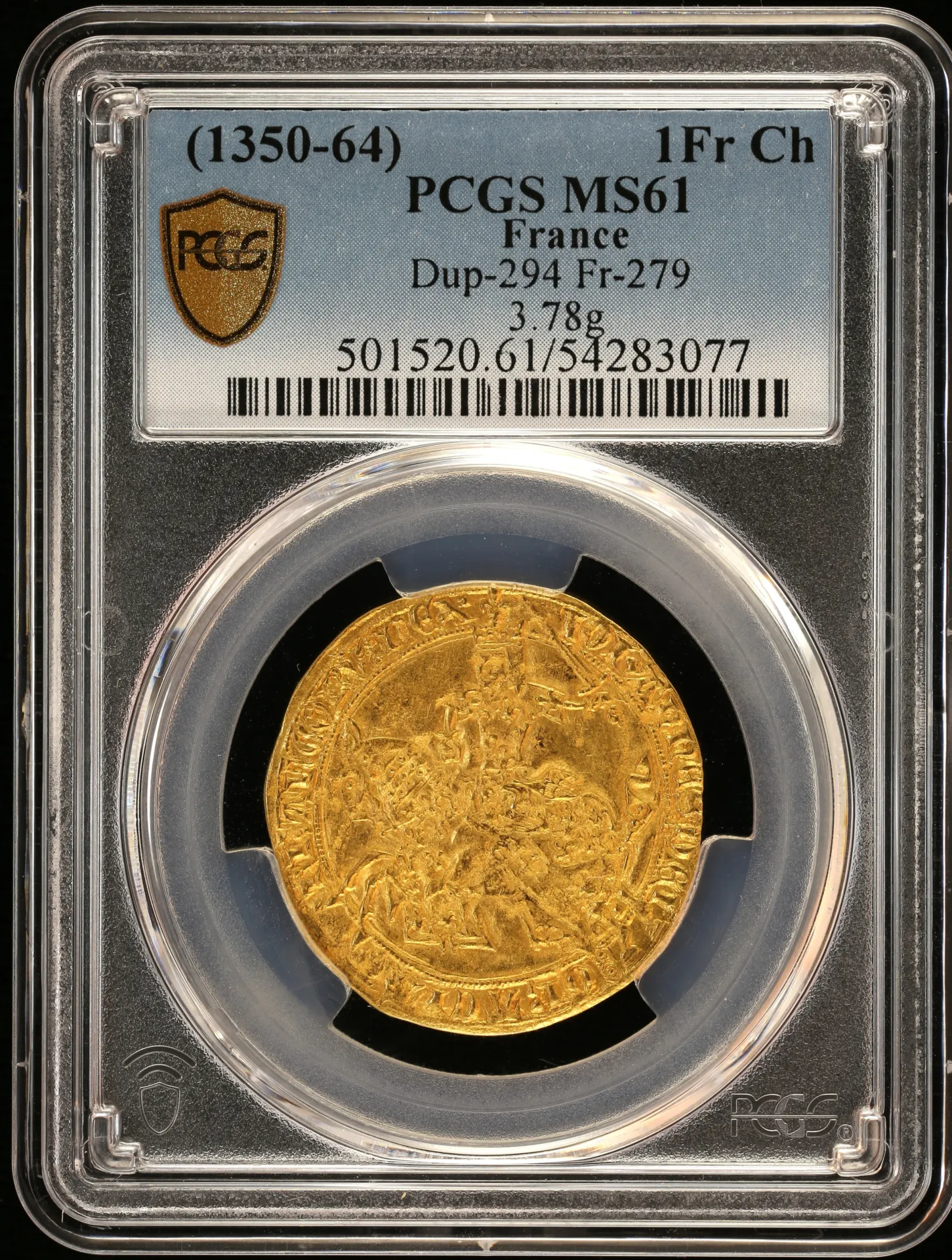 Europe France World Coins France Franc a cheval (1350-64) Dup-294 Fr-279 PCGS MS61 0151747 France Franc a cheval (1350-64) Dup-294 Fr-279 PCGS MS61 0151747