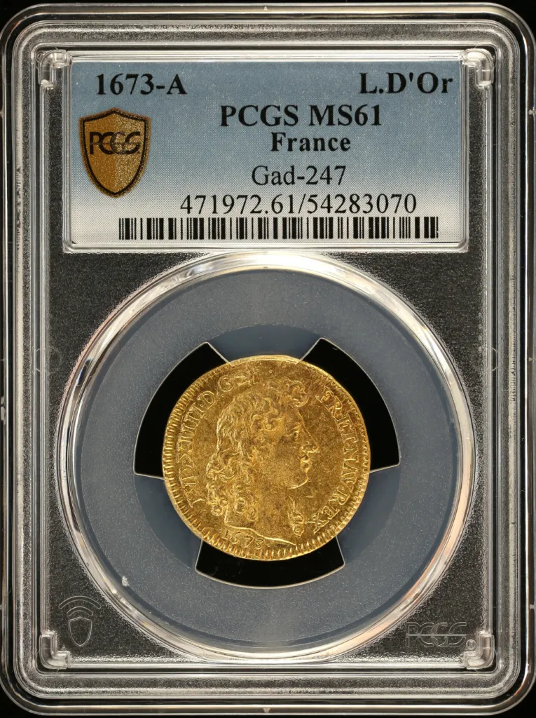 France Louis d or 1673 A Gad-247 PCGS MS61 0151749