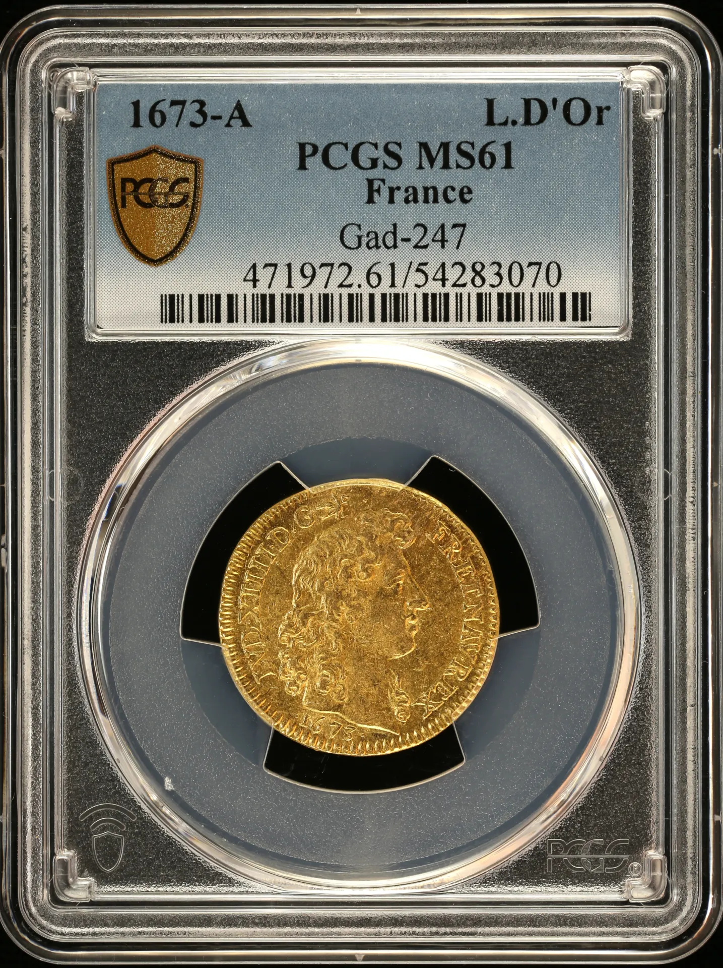 Europe France World Coins France Louis d or 1673 A Gad-247 PCGS MS61 0151749 France Louis d or 1673 A Gad-247 PCGS MS61 0151749