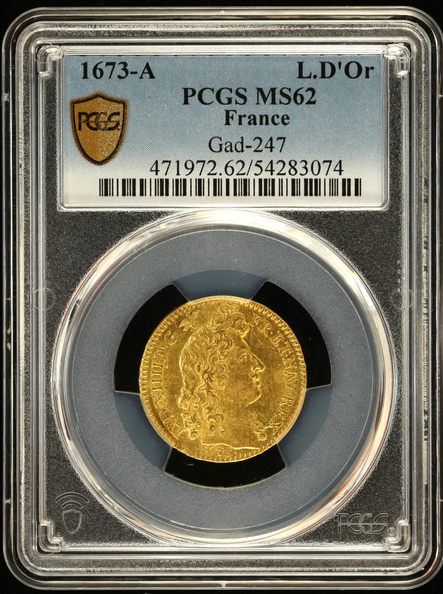 Europe France World Coins France Louis d or 1673 A Gad-247 PCGS MS62 0151750 France Louis d or 1673 A Gad-247 PCGS MS62 0151750
