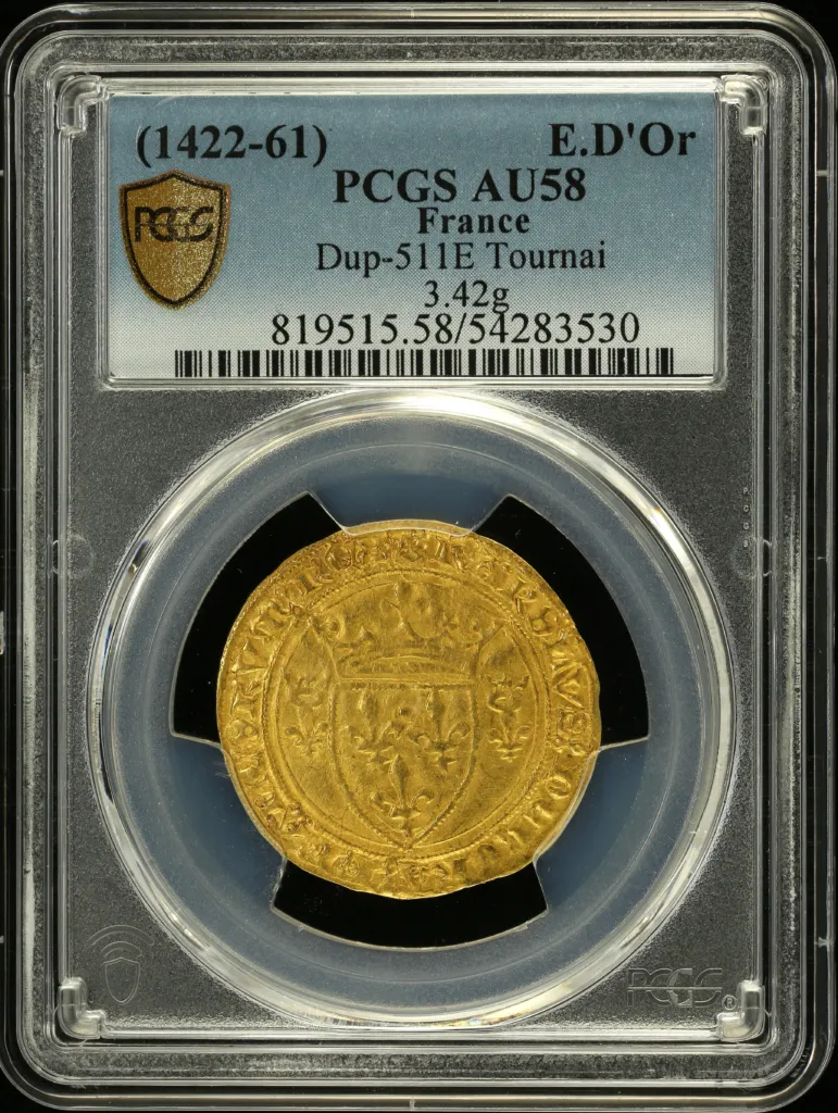 France Ecu d or (1422-61) Tournai PCGS AU58 0151759