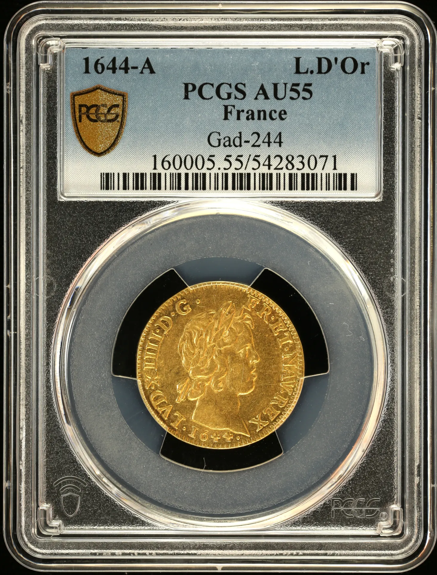Europe France World Coins France Louis d or 1644 A Gad-244 PCGS AU55 0151769 France Louis d or 1644 A Gad-244 PCGS AU55 0151769