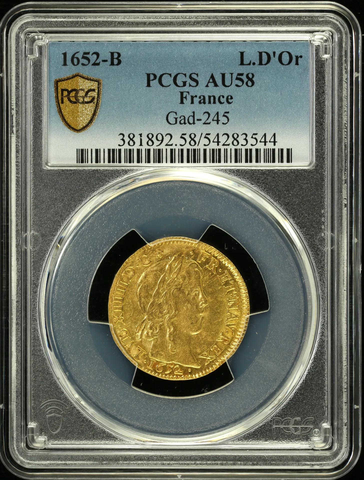 Europe France World Coins France Louis d or 1652 B PCGS AU58 Gad-245 0152587 France Louis d or 1652 B PCGS AU58 Gad-245 0152587