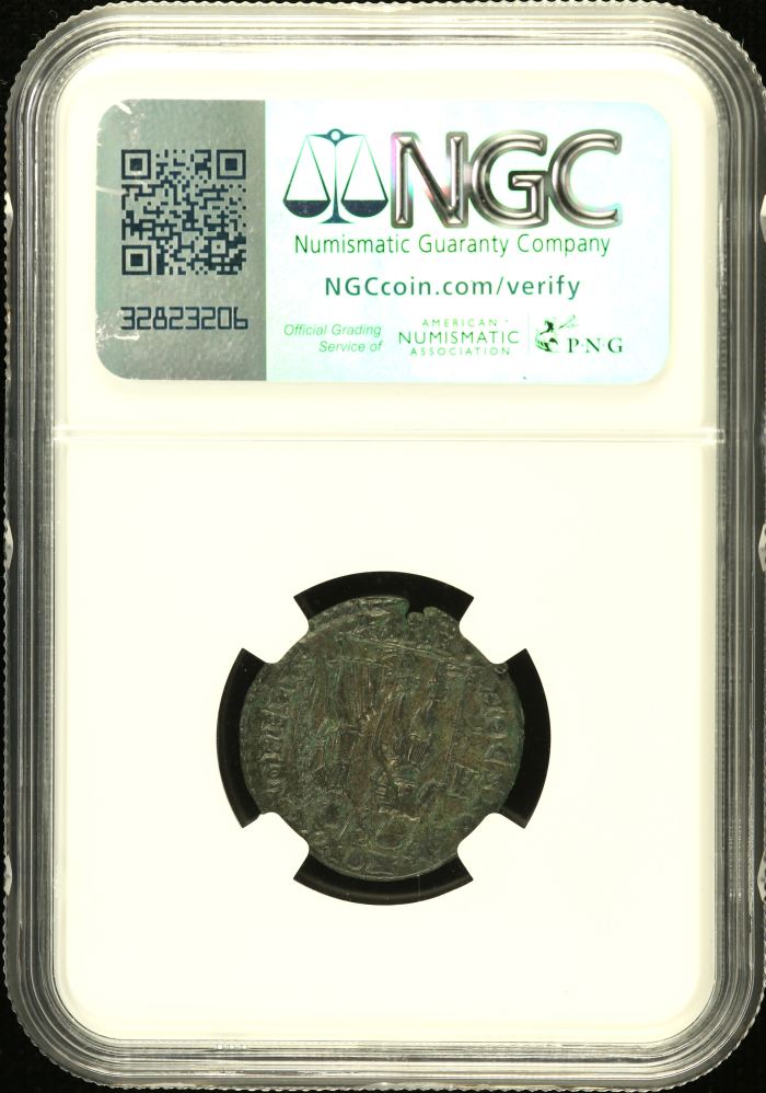 Roman Imperial Vetranio 350 AD BI Centenionalls Siscia NGC Ch AU 0152389Roman Imperial Vetranio 350 AD BI Centenionalls Siscia NGC Ch AU 0152389 - Image 2