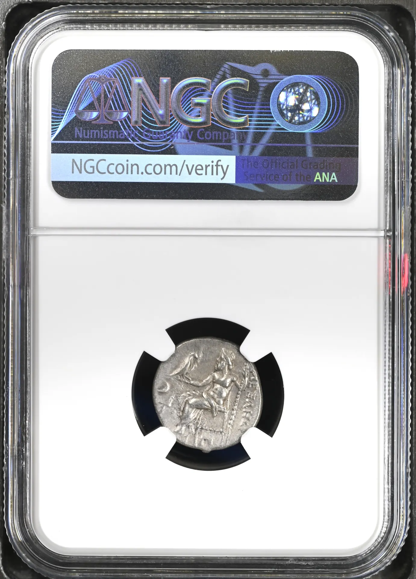Ancient Coins Greek Macedonian Kings Macedonian Kings Alexander III(The Great) 336-323 BC AR Drachm NGC Ch XF 0152447 Macedonian Kings Alexander III(The Great) 336-323 BC AR Drachm NGC Ch XF 0152447Macedonian Kings Alexander III(The Great) 336-323 BC AR Drachm NGC Ch XF 0152447 - Image 2