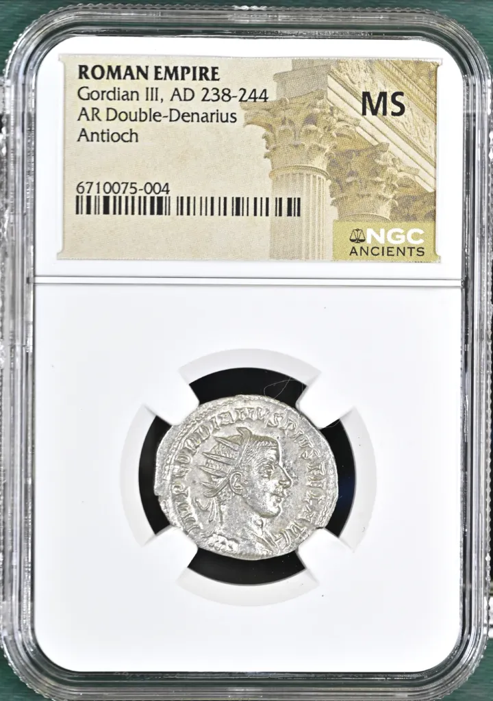 Roman Imperial Antioch Gordian III 238-244 AD AR Double-Denarius NGC MS 0152453