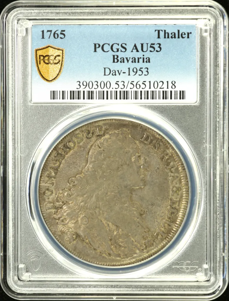 Germany Thaler 1765 Bavaria PCGS AU53 DAV-1953 0151806