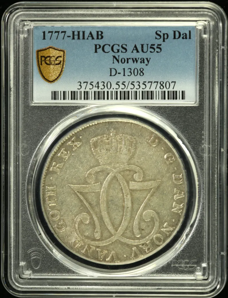 Europe Norway World Coins Norway Speciedaler 1777 HIAB PCGS AU55 D-1308 0151871 Norway Speciedaler 1777 HIAB PCGS AU55 D-1308 0151871