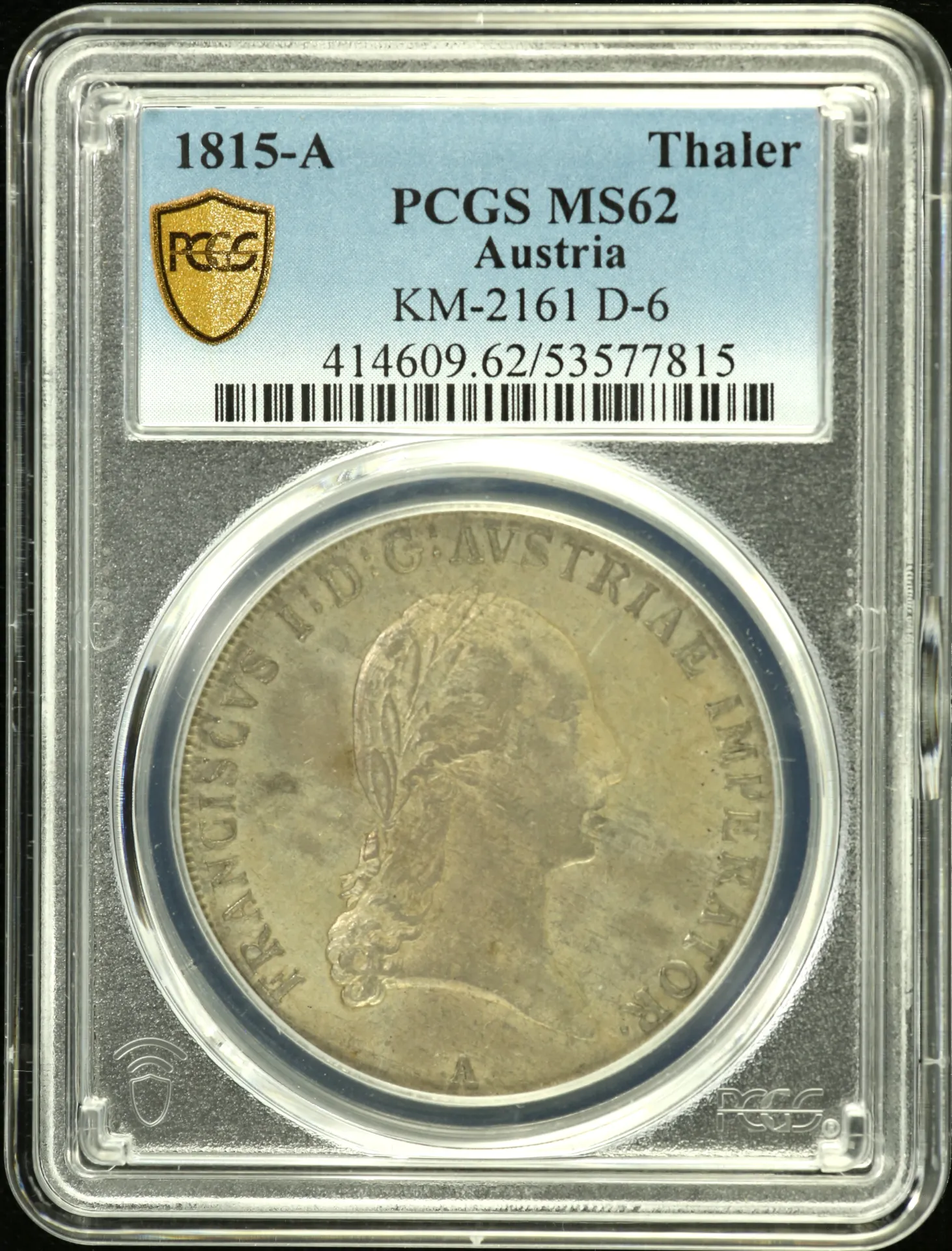 Austria Thaler 1815 A PCGS MS62 KM-2161 0151878