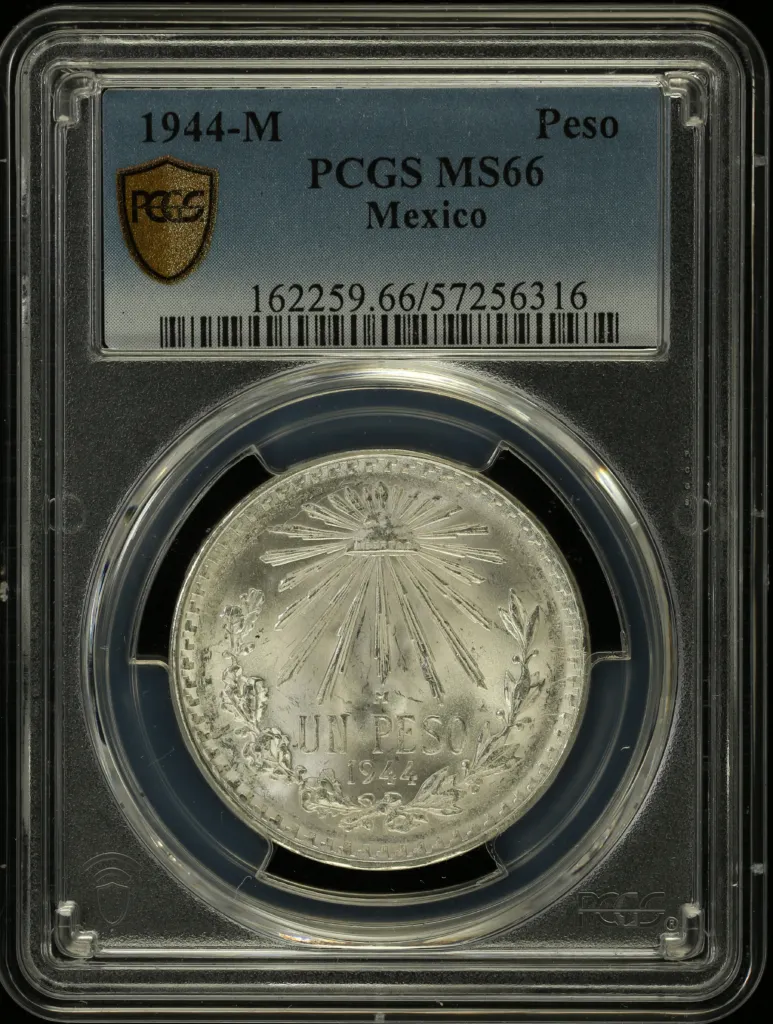 Modern Silver & Minors Peso 1944 M PCGS MS66 0152147