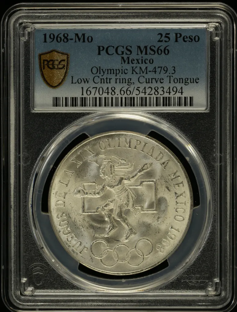 Modern Silver & Minors 25 Peso 1968 Mo PCGS MS66 KM-479.3 0152463